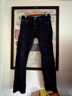 Naked & Famous Indigo Selvedge Japanese Slub Denim "Skinny Guy" Slim Jeans 30